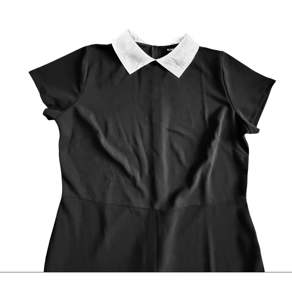 Women's Fashion Nova Black White Short Sleeve Jumpsuit 2X NWT - Picture 5 of 13
